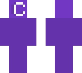 purple aplabet white c