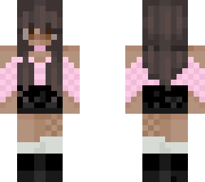 black skirt pink nova