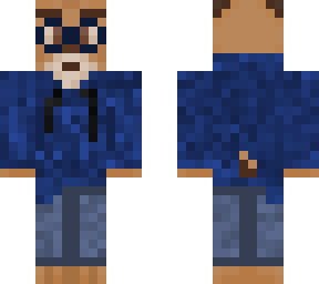 caracal in a blue hoodie and glasses