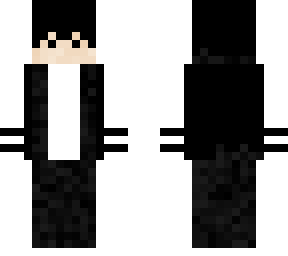 classic black and white cute boy skin