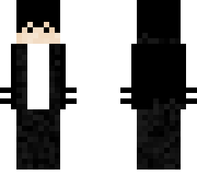 classic black and white cute boy skin