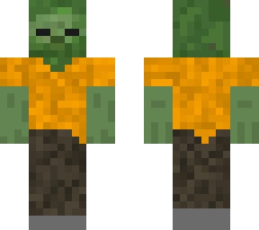 zombie with yellow shirt and black pants