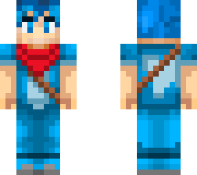 minecraft blue skin man v2