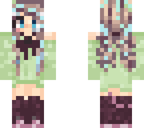 my skin green