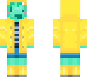 raincoat teal alien