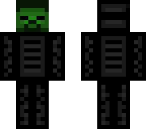 man in creepy black outfit with zombie mask