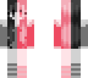 pink and black girl skin
