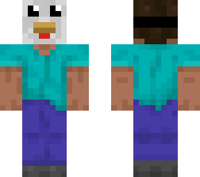 steve with chicken mask