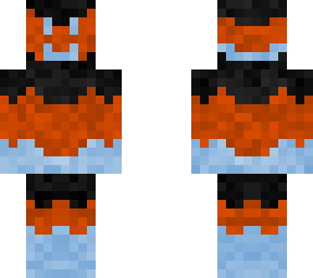 orange, blue, and black glitch guy