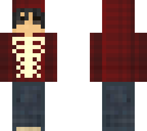 casual boy - red skeleton hoodie