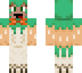 decidueye fit with boy with green eyes and brown/blond hair