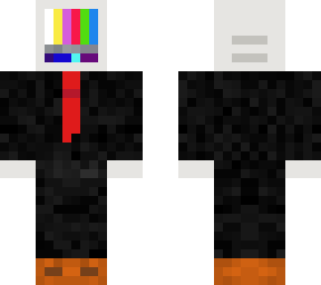 glitched computer man