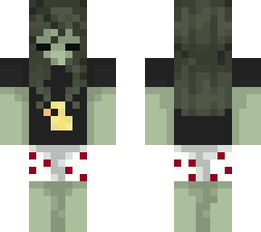 green curly zombie