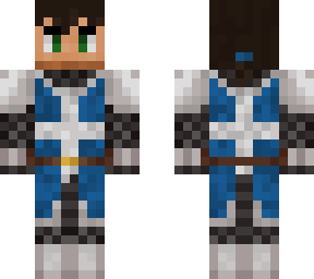 blue knight  facial hair and pony tail