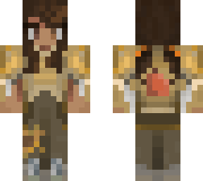 pumpkin sunflower girl minecraft skin