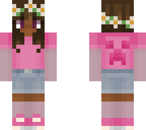 the pink flower girl