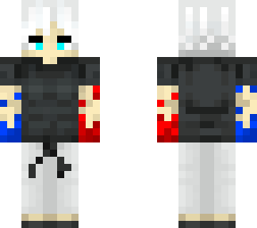 gojo with blue and red
