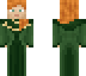 green medieval dress