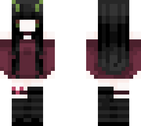chibi alien goth | Minecraft Skin