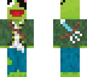 pirate kermit | Minecraft Skin