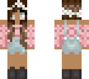 aesthetic pink w/ overalls