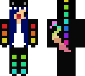 black dinosaur girl skin