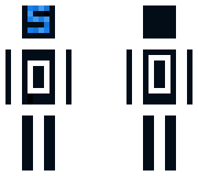 black white skin with a s