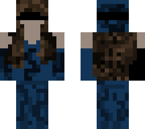 blind blue woman