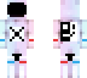 blue and red astronut