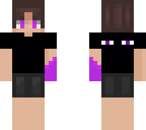 boy in an enderman shirt.