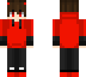 e boy with red hoodie demon