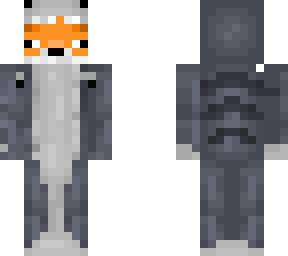 fox with shark onesie on