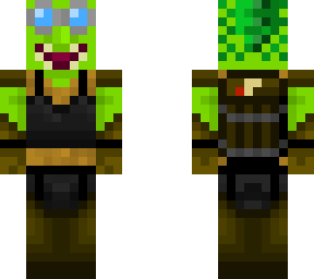 goblin sapper by pacifist013 with brown shirt and green hair