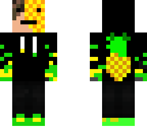 guy wearing a pineapple mask