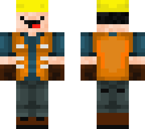 m skin con ropa de constructor