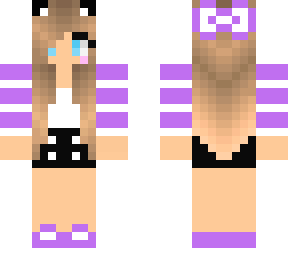 purple stripe girl