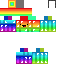 Rainbow derp carrying rainbow block | Minecraft Skin